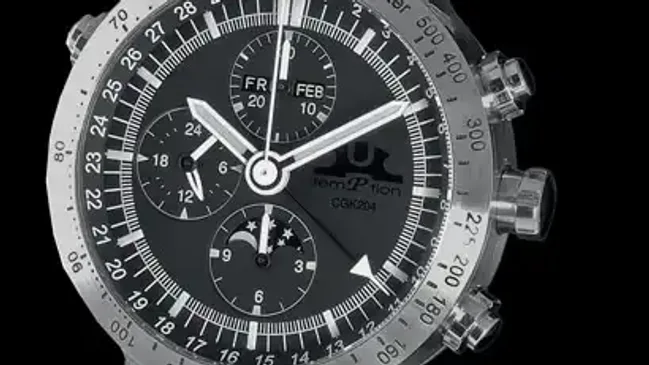 Voll integriert: der Kalenderchronograph CGK205 von Temption