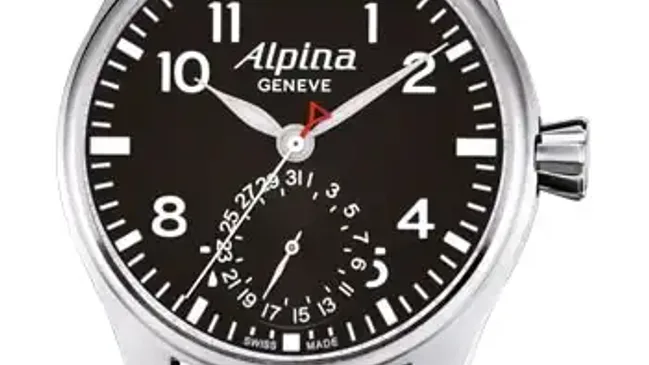 Mit Manufakturwerk: die Startimer Pilot mit Zeigerdatum von Alpina
