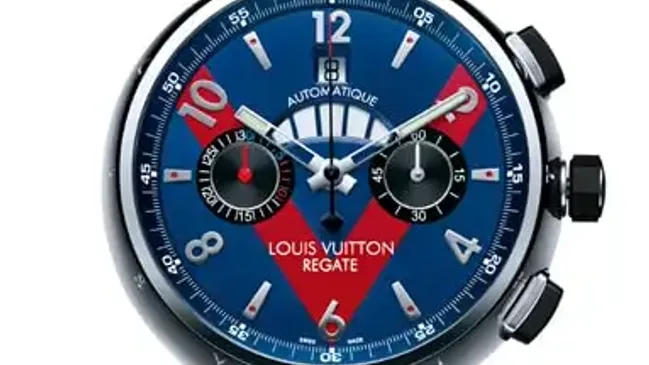 Segel-Uhr: die Tambour Automatic Regatta Navy von Louis Vuitton