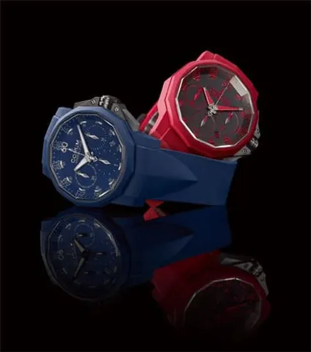 Urlaubsfeeling: Der Admiral's Cup Challenger 44 Chrono Rubber in Blau oder Rot von Corum