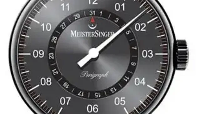 Sportlich: die Einzeigeruhr Perigraph PVD von Meistersinger