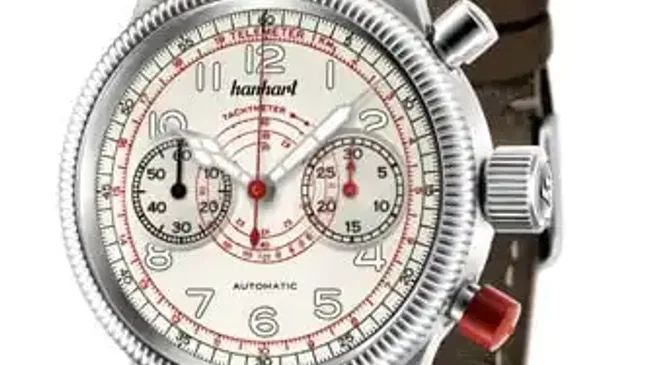 Neu mit altweißem Zifferblatt: die TachyTele von Hanhart