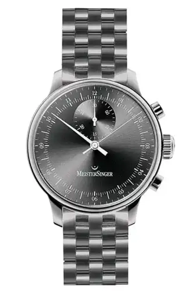 Die Meistersinger Singular mit anthrazitfarbenem Zifferblatt