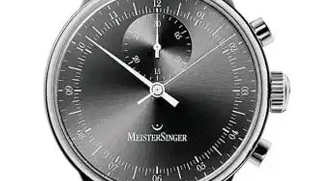 Die Meistersinger Singular mit anthrazitfarbenem Zifferblatt