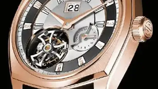 2012 in Rotgold und mit neuer Genfer Punze: das Tourbillon La Monégasque von Roger Dubuis