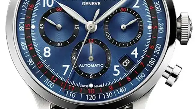 Mit blauem Zifferblatt: der Capeland Chronograph von Baume & Mercier