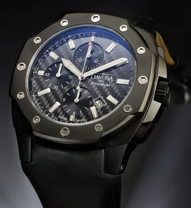 Neuer Chronograph von Davosa: der Black Titanium Limited Edition