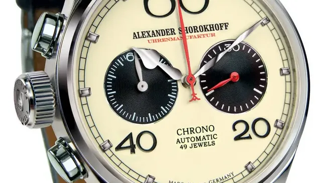 Die Avantgarde Linkshänder-Uhr von Alexander Shorkohoff