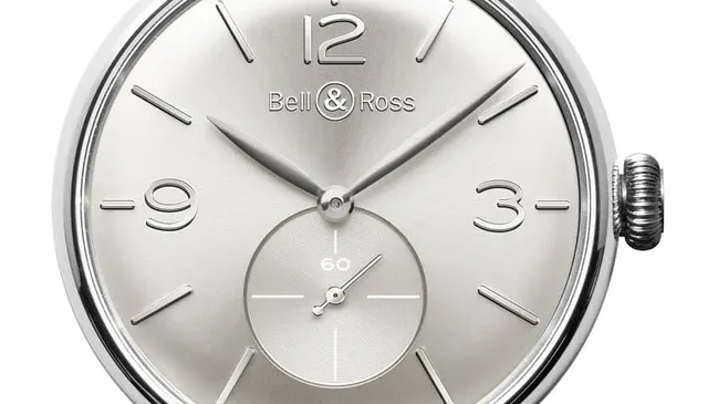 Die Vintage WW1 Argentium von Bell & Ross mit silbernem Zifferblatt