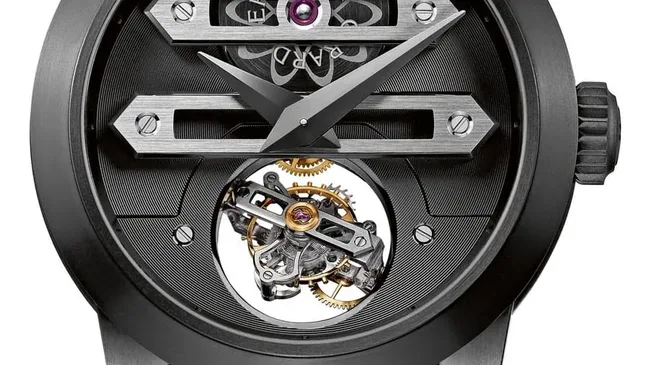 Neu in Titan mit schwarzer DLC-Beschichtung: das Doppelachsen-Tourbillon von Girard-Perregaux