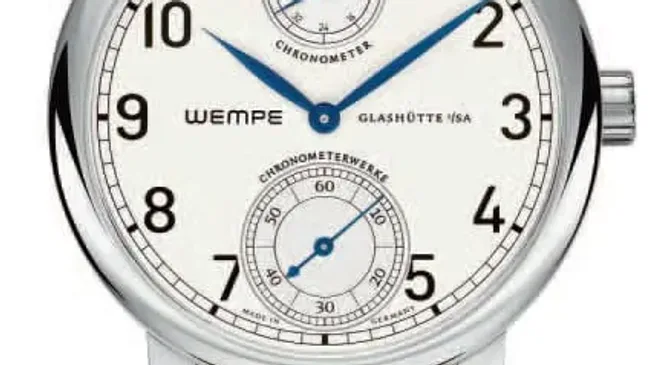 Die WG08 von Wempe in Edelstahl mit arabischen Ziffern