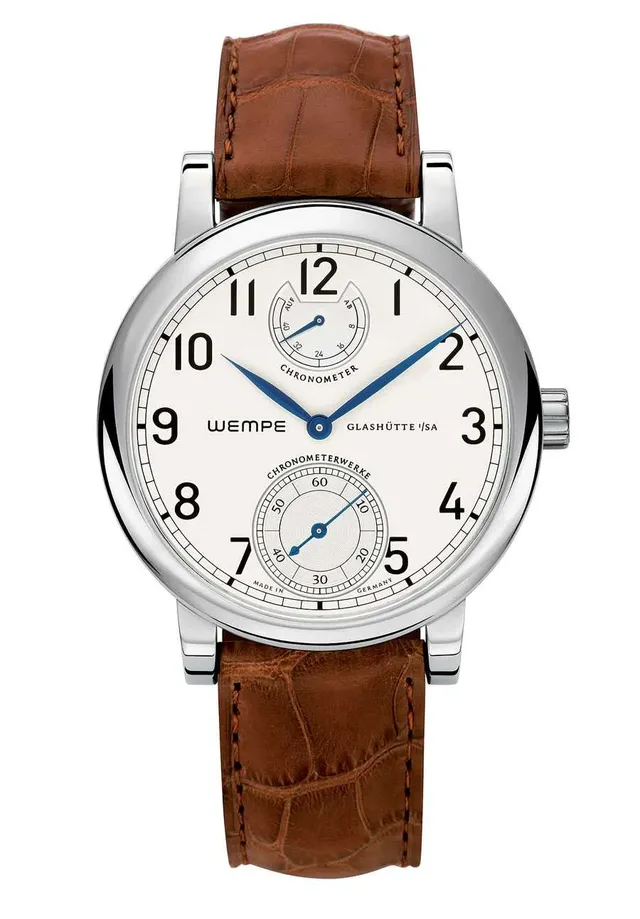 Wempe Armbandchronometer ohne Limitierung braunes Band