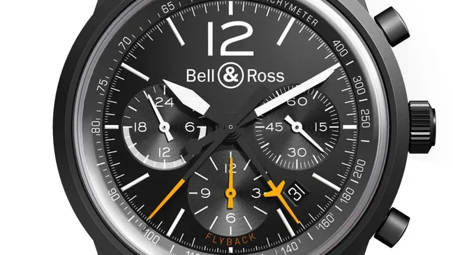 Bell & Ross: BR 126 Blackbird mit orangefarbenem Armband