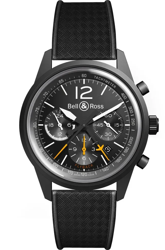 Bell & Ross: BR 126 Blackbird mit schwarzem Armband