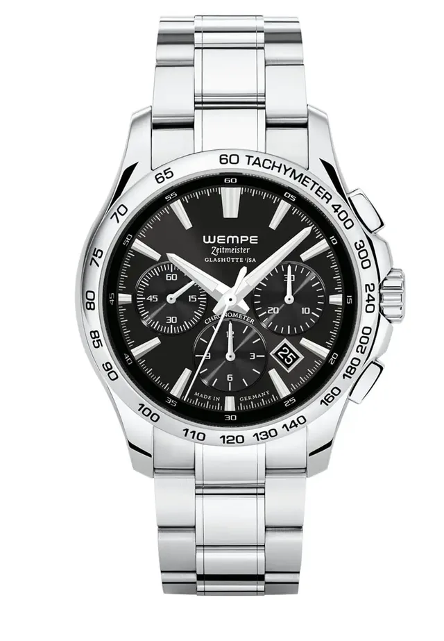 Wempe Zeitmeister: Sport Chronograph mit schwarzem Zifferblatt