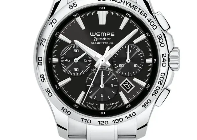 Wempe Zeitmeister: Sport Chronograph mit schwarzem Zifferblatt