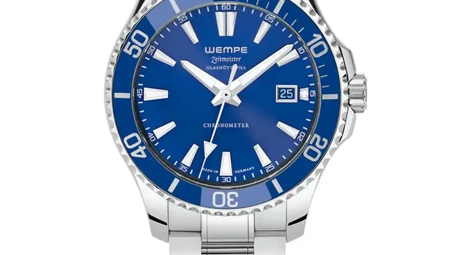 Wempe Zeitmeister: blaue Variante der Sport Taucher Automatik
