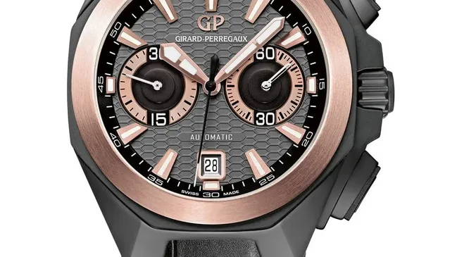 Girard-Perregaux: Chrono Hawk Hollywoodland mit grauem Zifferblatt