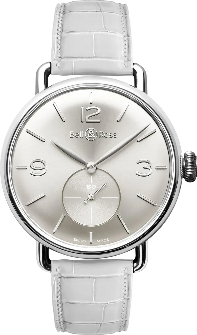 Bell & Ross: WW1 Argentium Opaline mit schimmerndem Zifferblatt