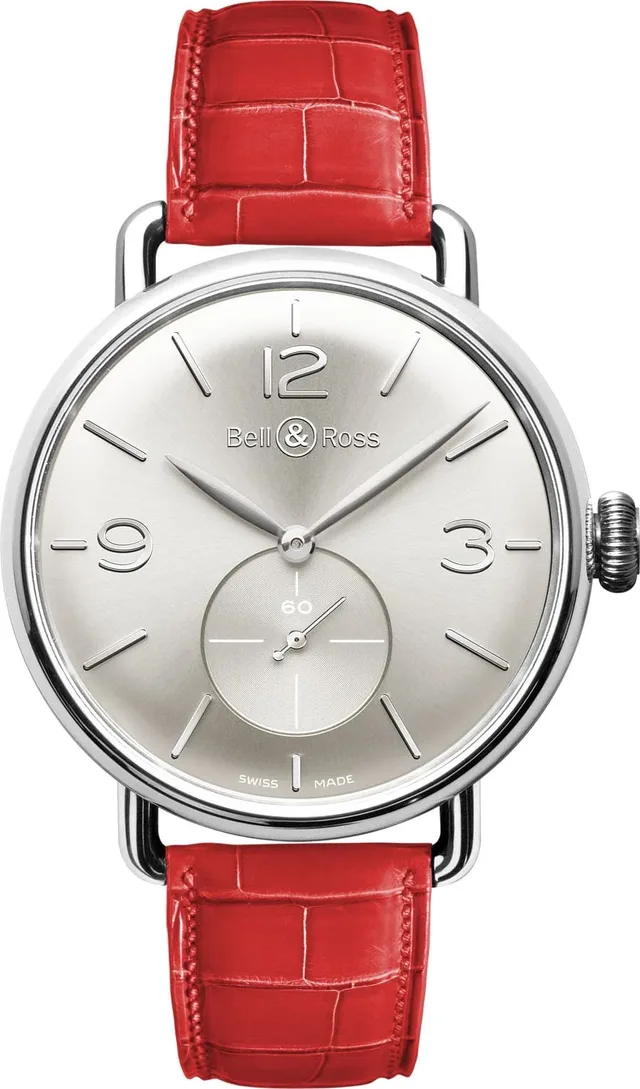 Bell & Ross: WW1 Argentium Opaline mit Alligatorlederarmbändern in leuchtenden Farben