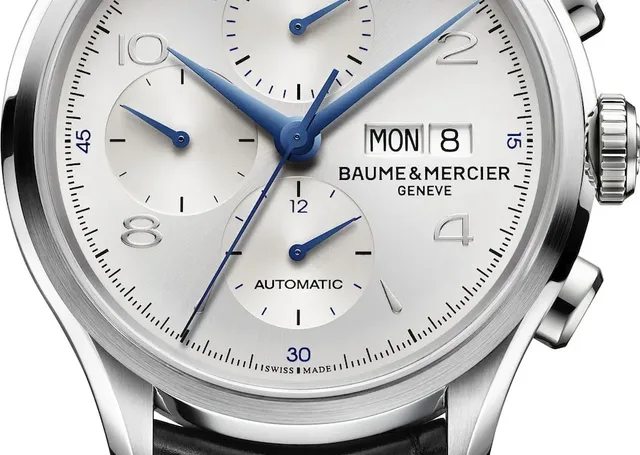 Baume & Mercier: Clifton 10123 mit blauen Zeigern