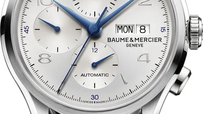 Baume & Mercier: Clifton 10123 mit blauen Zeigern