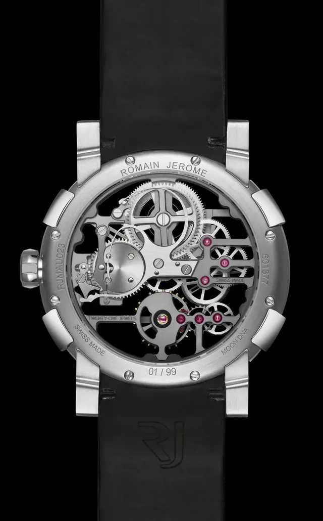 Romain Jerome: Skylab Heavy Metal, Rückseite
