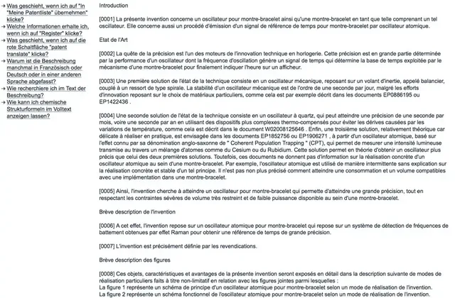 Rolex-Patentschrift Atomuhr: Auszug 3