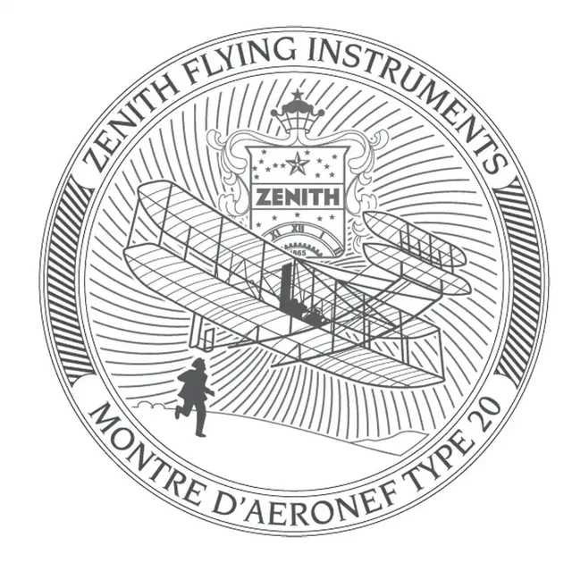 Zenith: Bodengravur der Pilot Montre d’Aéronef Type 20 GMT 1903