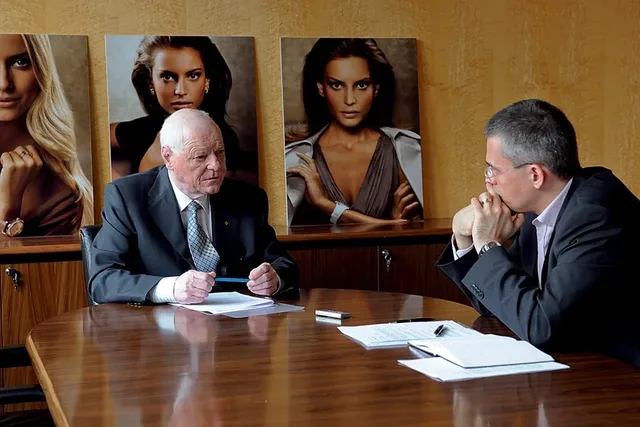 Patek-Philippe-Präsident Philippe Stern, Chronos-Chefredakteur Rüdiger Bucher