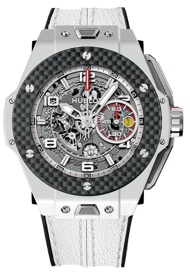 Hublot Big Bang Ferrari White Ceramic Carbon in Weiß