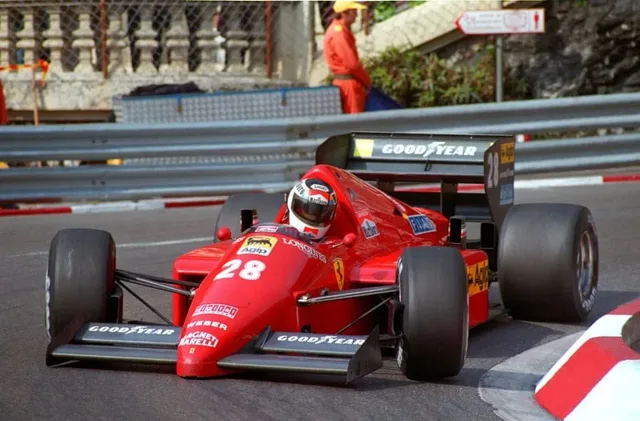 Stefan Johansson im Ferrari, Monaco 1986