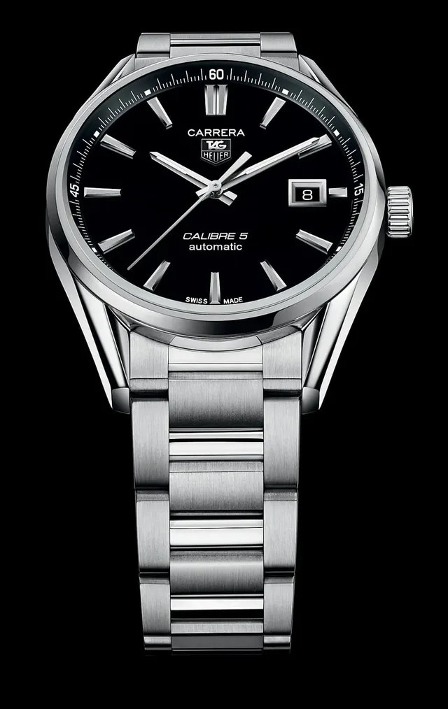 TAG Heuer: Carrera Calibre 5 in Edelstahl