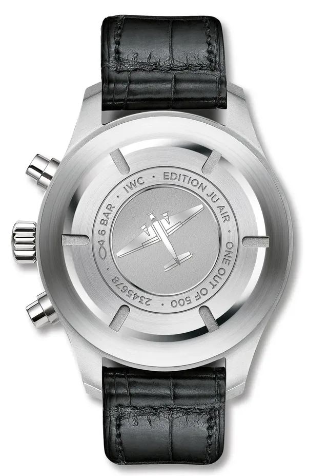 IWC: Fliegeuhr Chronograph Edition "JU-Air", Gravur