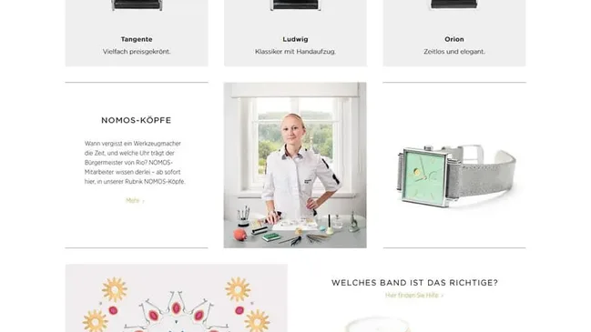 Nomos Glashütte: Onlinestore Relaunch