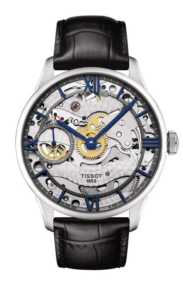 Tissot: Chemin des Tourelles Squelette, Edelstahlgehäuse