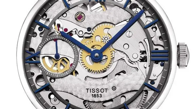 Tissot: Chemin des Tourelles Squelette, Edelstahlgehäuse