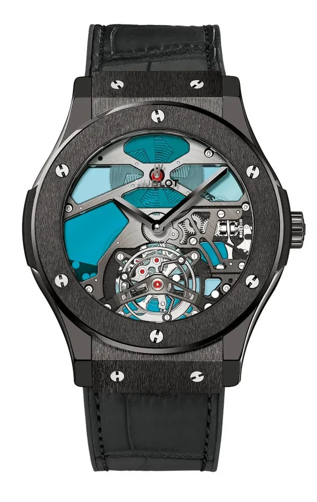 Hublot: Classic Fusion Tourbillon Ceramic Blue Vitrail