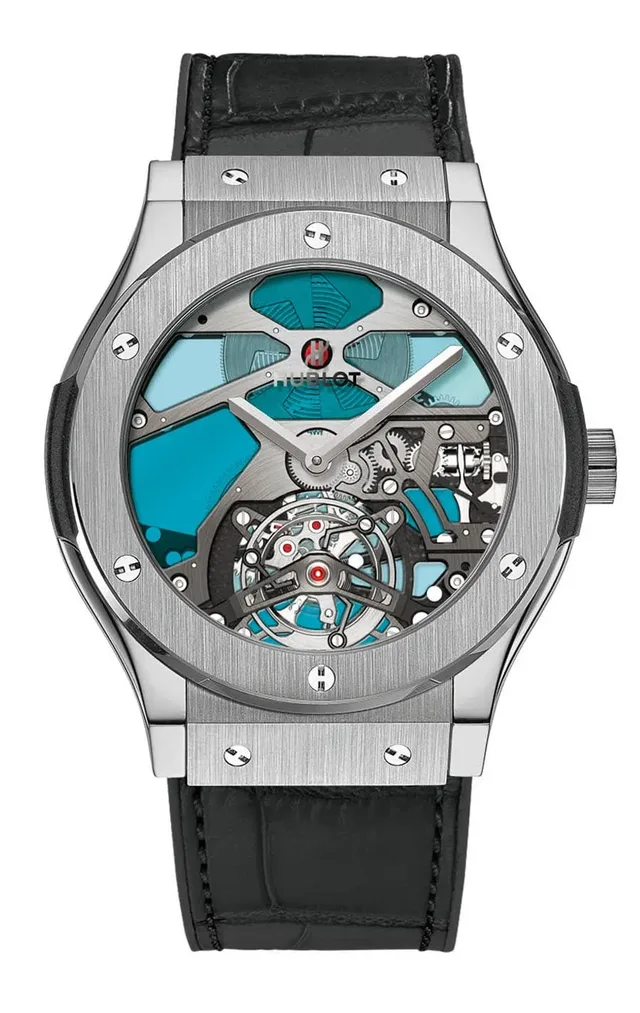Hublot: Classic Fusion Tourbillon Titanium Blue Vitrail