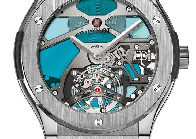 Hublot: Classic Fusion Tourbillon Titanium Blue Vitrail