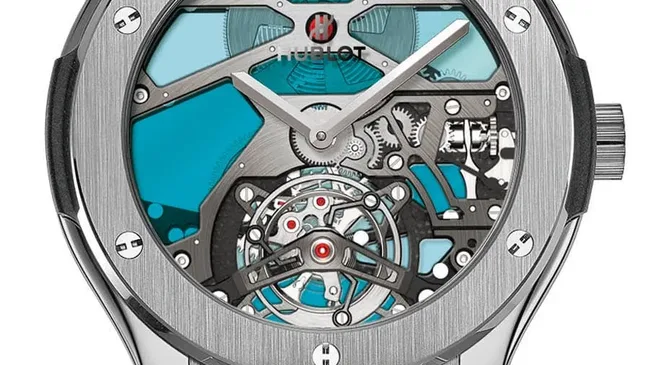 Hublot: Classic Fusion Tourbillon Titanium Blue Vitrail
