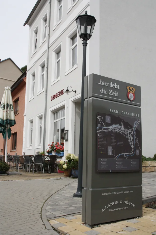 Ortsschild Glashütte in Sachsen