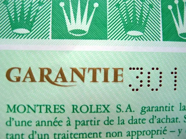 Rolex-Garantie mit dem DDR-Ländercode 301