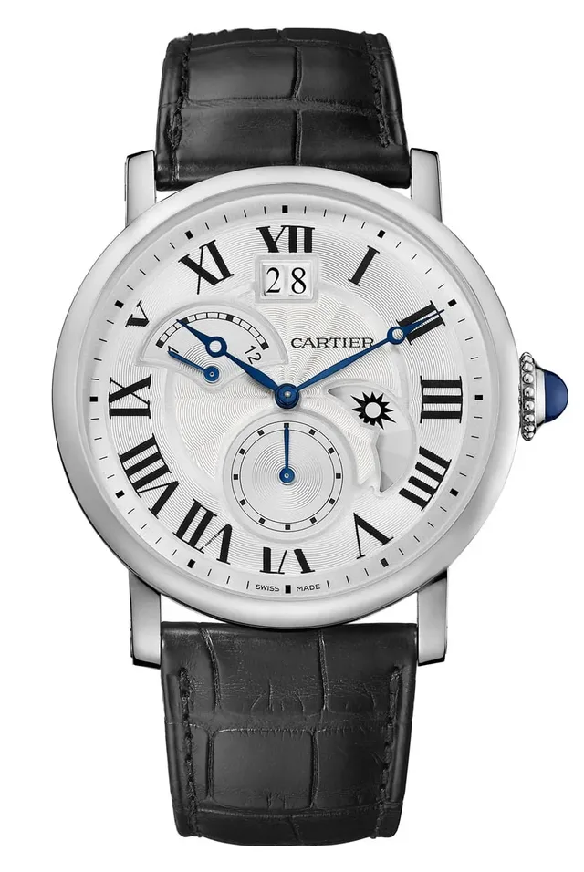 Cartier: Rotonde de Cartier Second Time-Zone in Edelstahl
