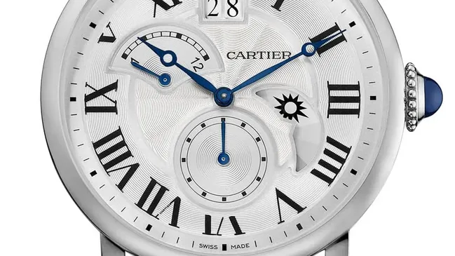 Cartier: Rotonde de Cartier Second Time-Zone in Edelstahl