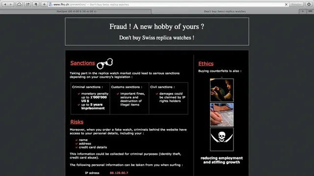 warnung-auf-website-mit-replica-uhren