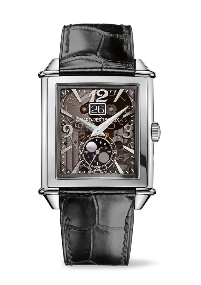 Girard-Perregaux: Vintage 1945 Large Date, Moon Phases in Edelstahl
