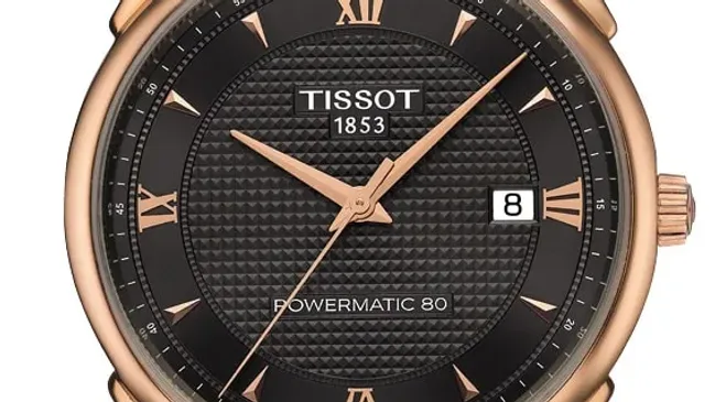 Tissot_Vintage Powermatic 80_rotgold_roemisch_schwarz