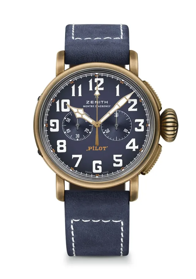 Zenith: Pilot Type 20 Chronograph Bronze Blue