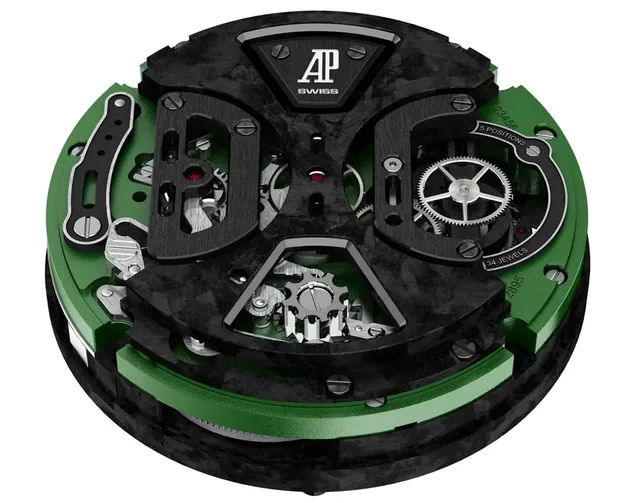 Audemars Piguet verwendet Karbon auch für Werksteile.